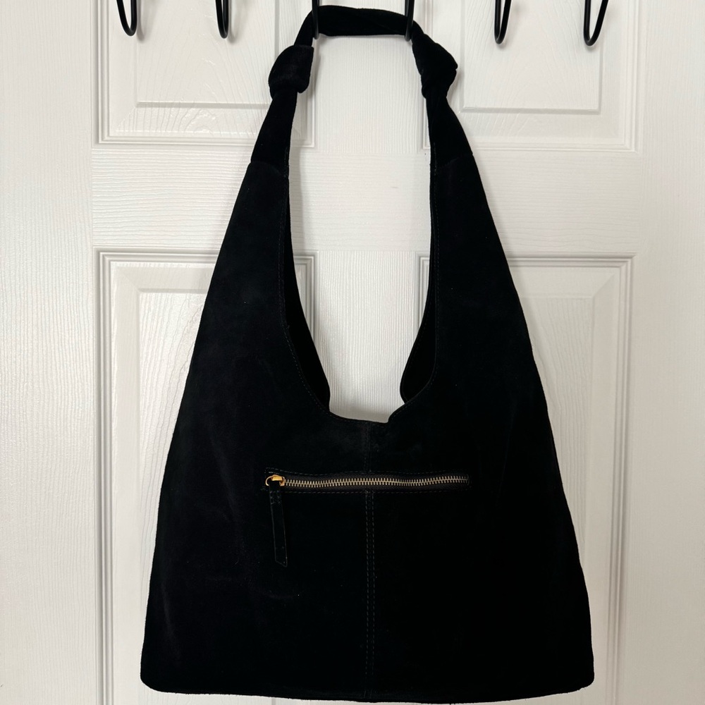 American leather Co. Marietta Knot Suede Hobo Bag - Picture 2 of 8